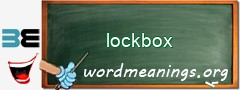 WordMeaning blackboard for lockbox